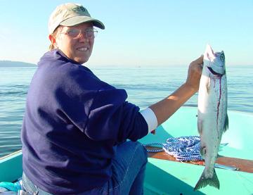 Diana with a recent catch